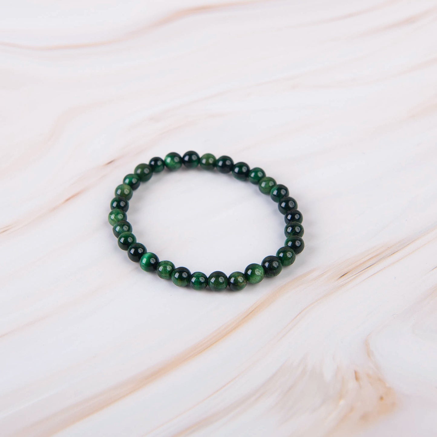 Green Tigers Eye Beaded Bracelet