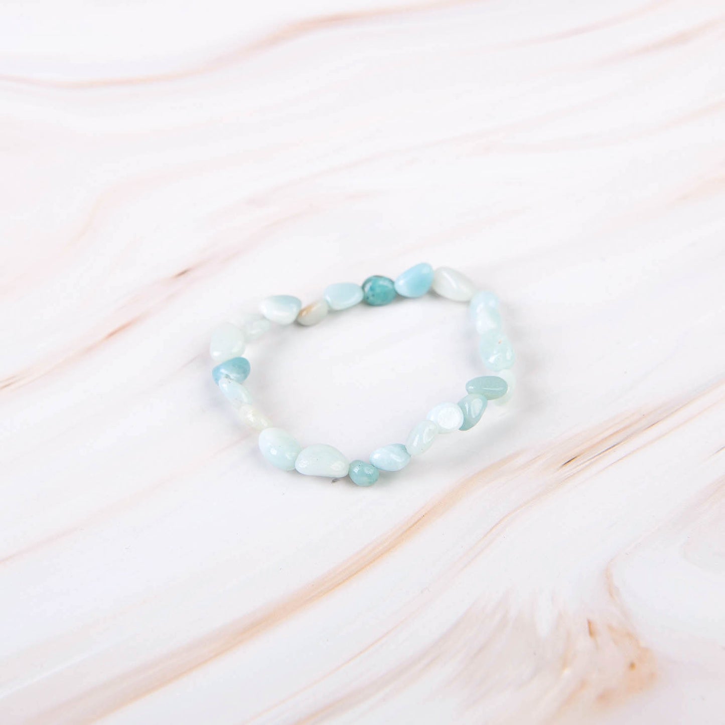 Amazonite Pebble Beaded Bracelet