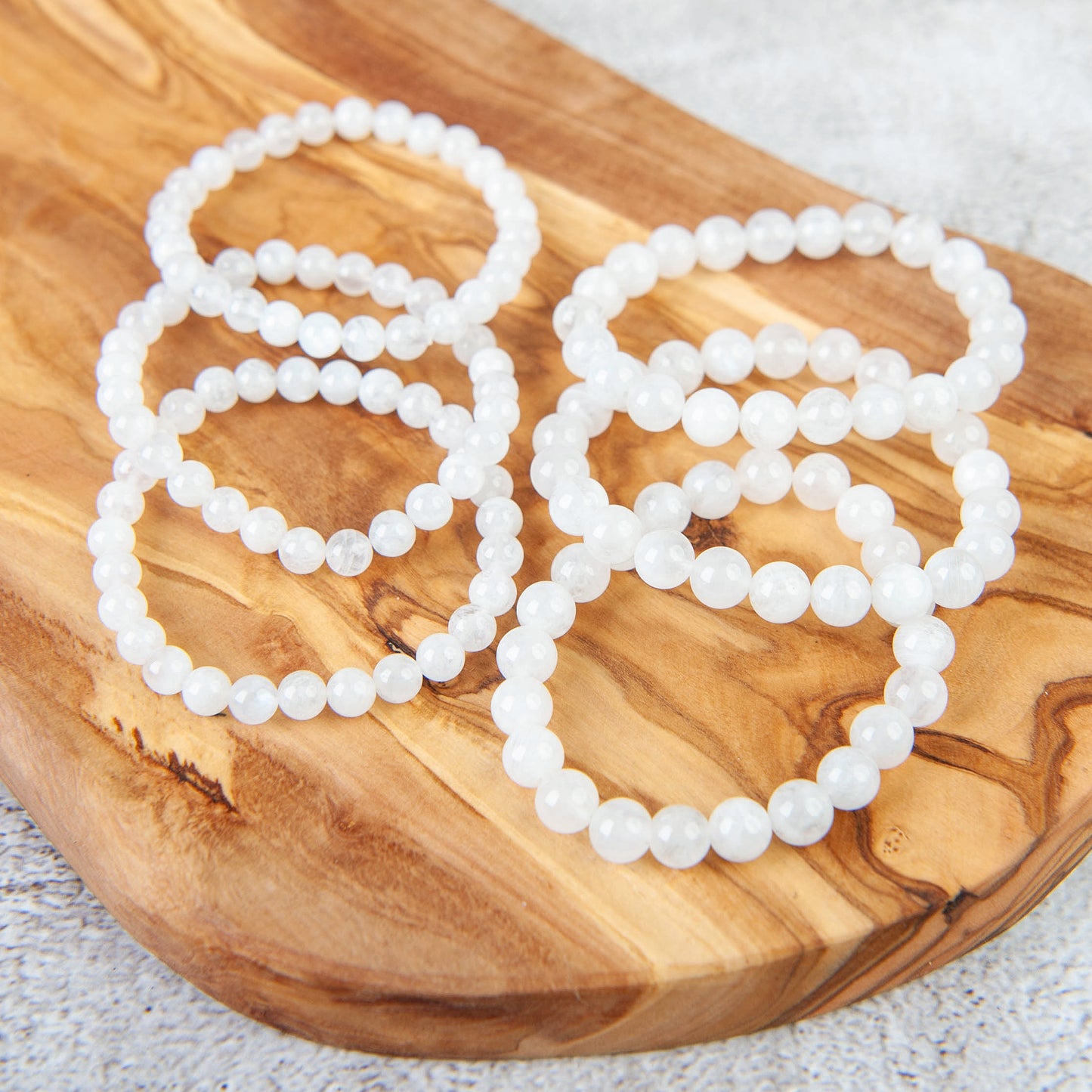 Blue Moonstone Beaded Bracelet