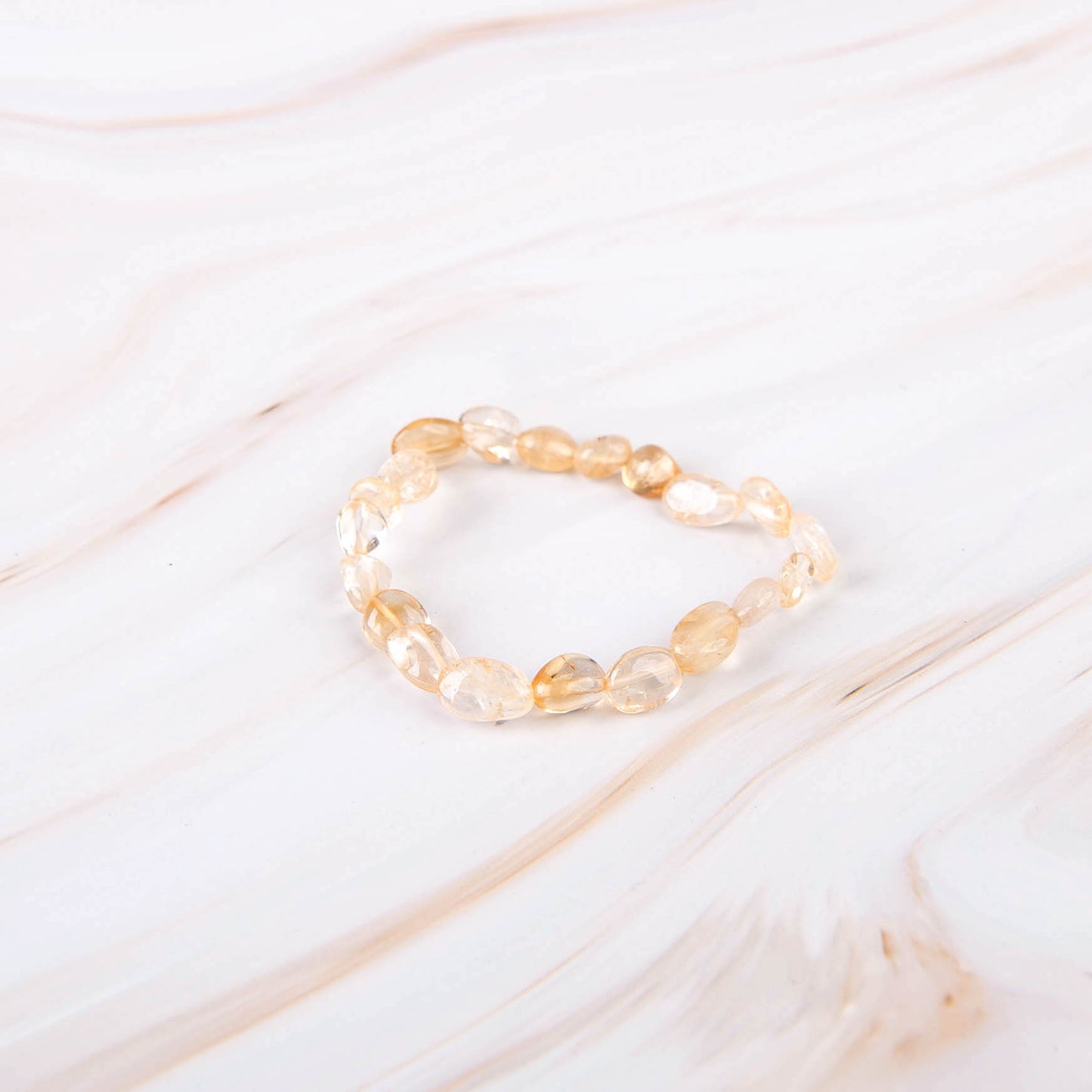 Citrine Pebble Beaded Bracelet