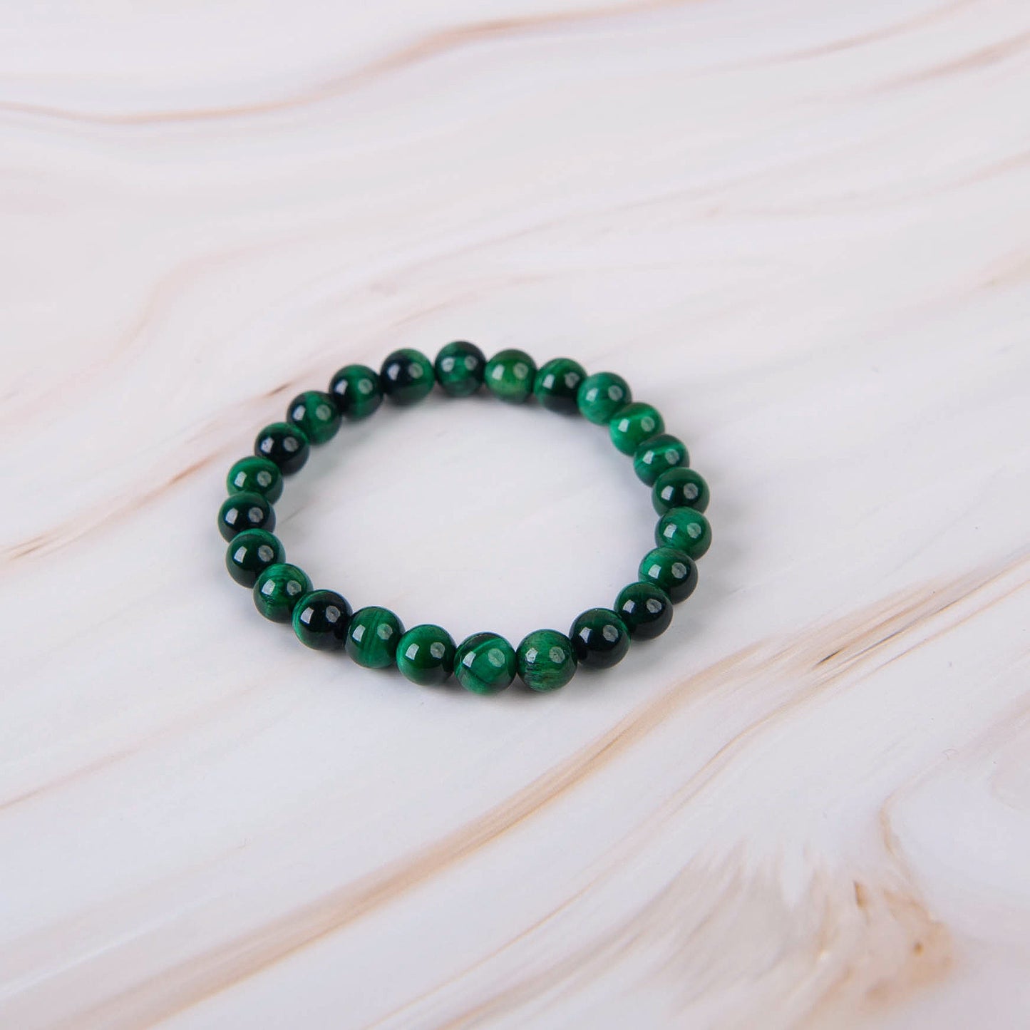 Green Tigers Eye Beaded Bracelet