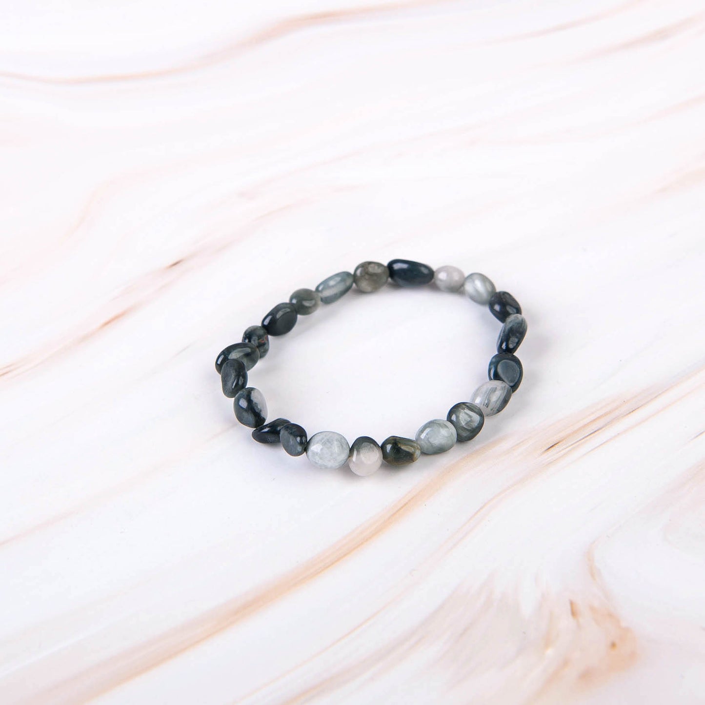 Eagle Eye Pebble Beaded Bracelet