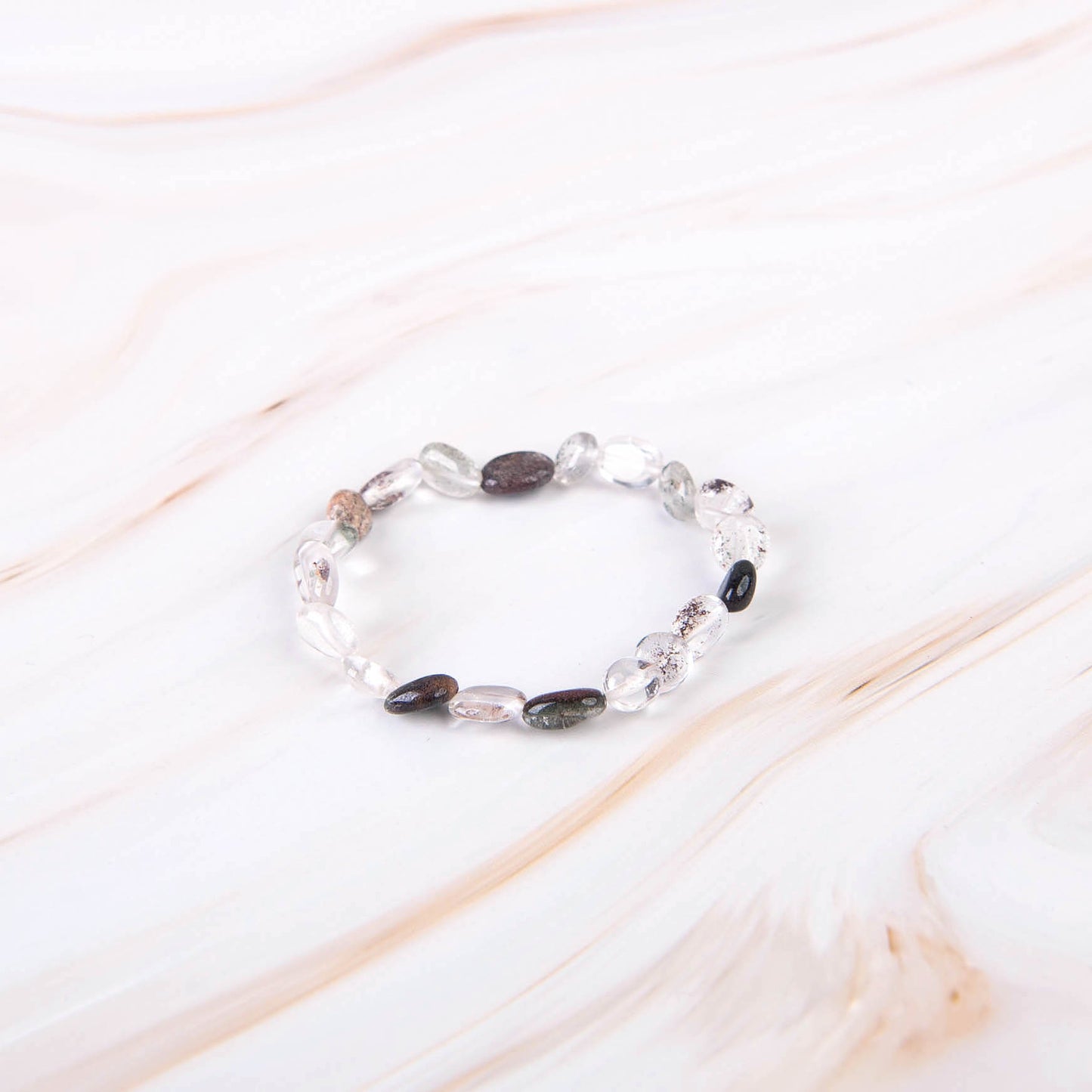 Garden Quartz Pebble Beaded Bracelet