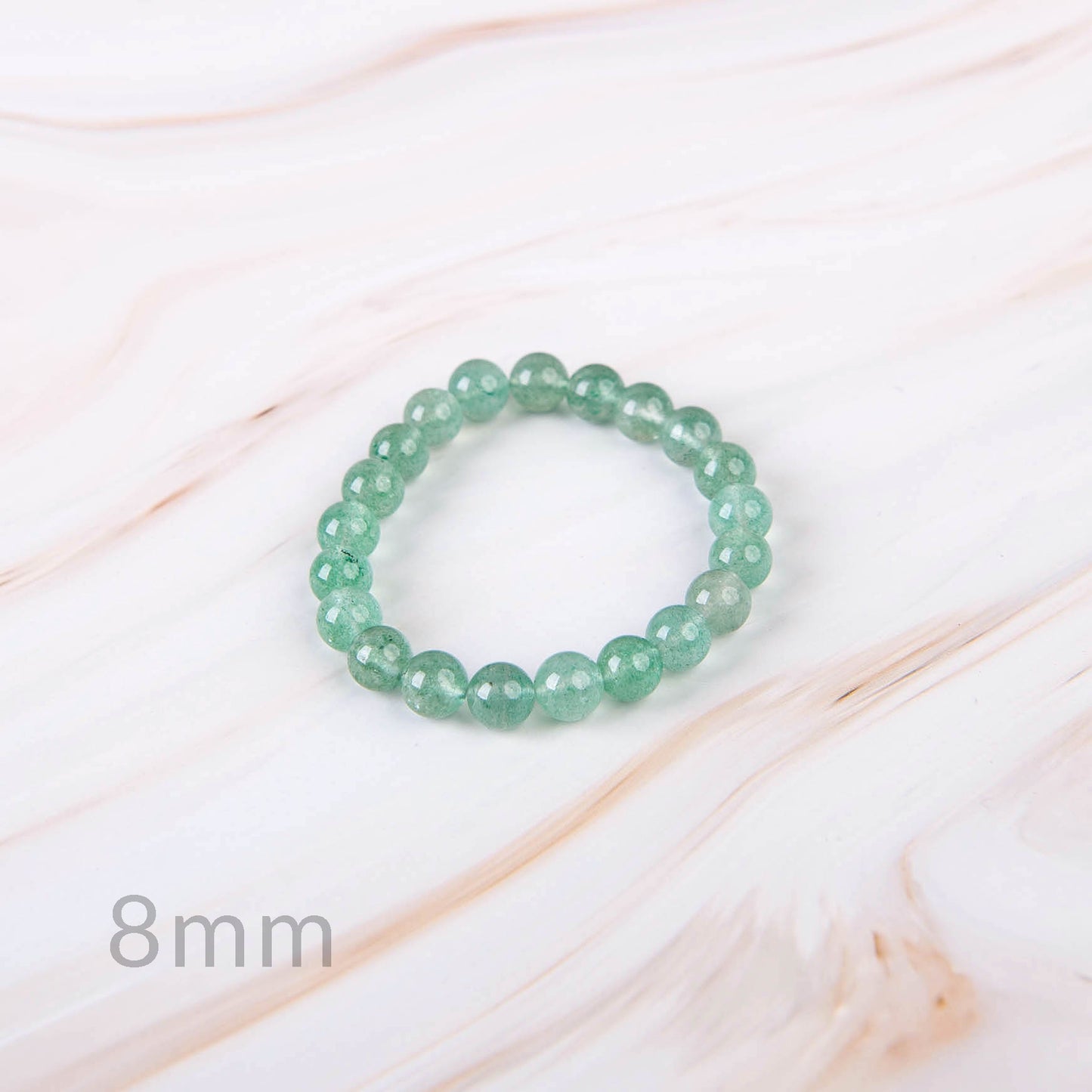 Green Strawberry Quartz Beaded Bracelet