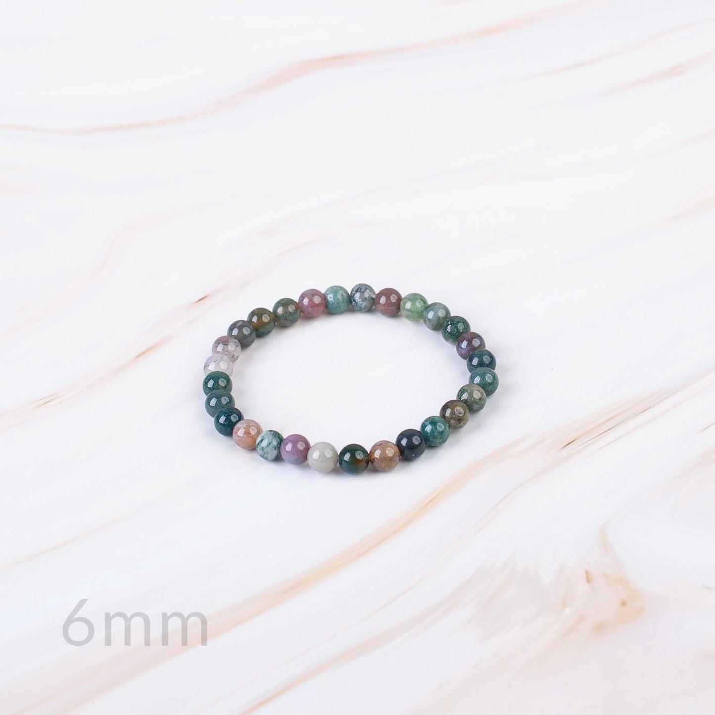 Indian Agate Beaded Bracelet