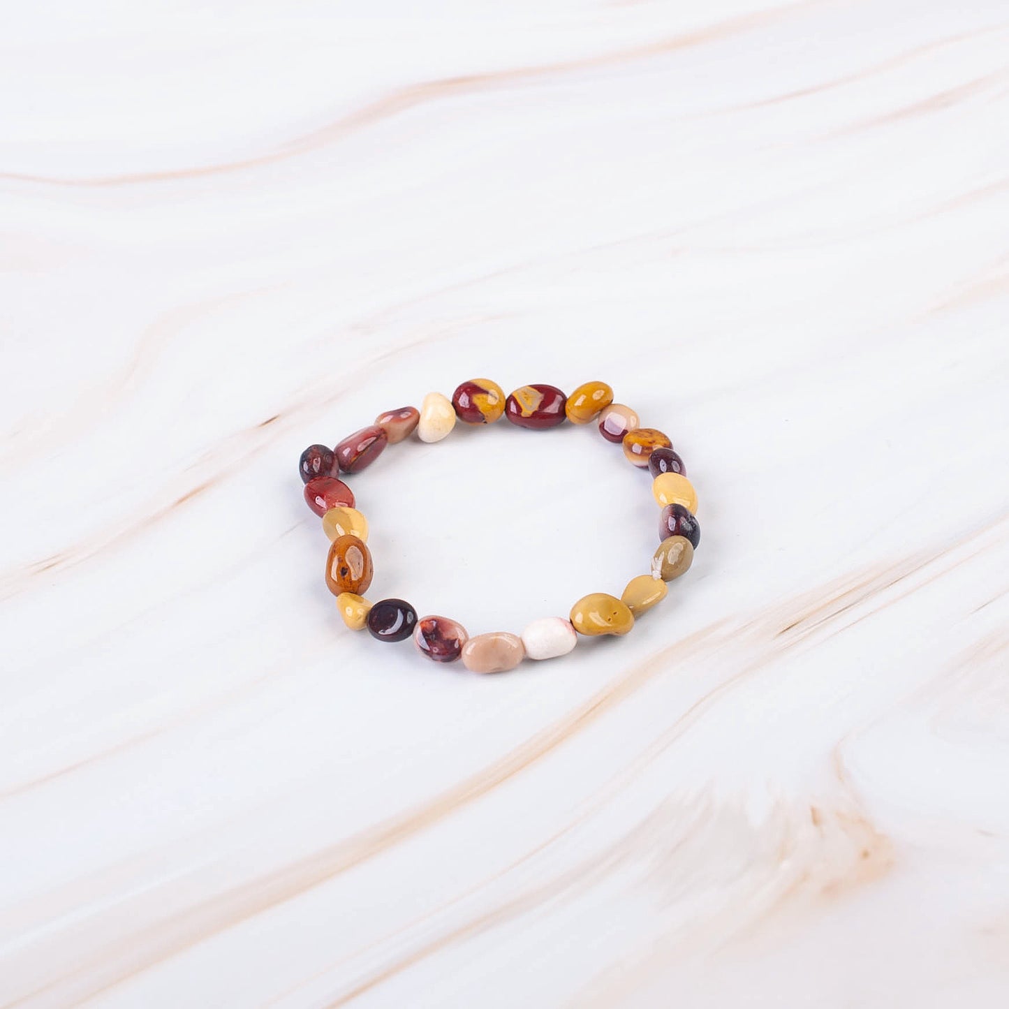 Mookaite Pebble Beaded Bracelet