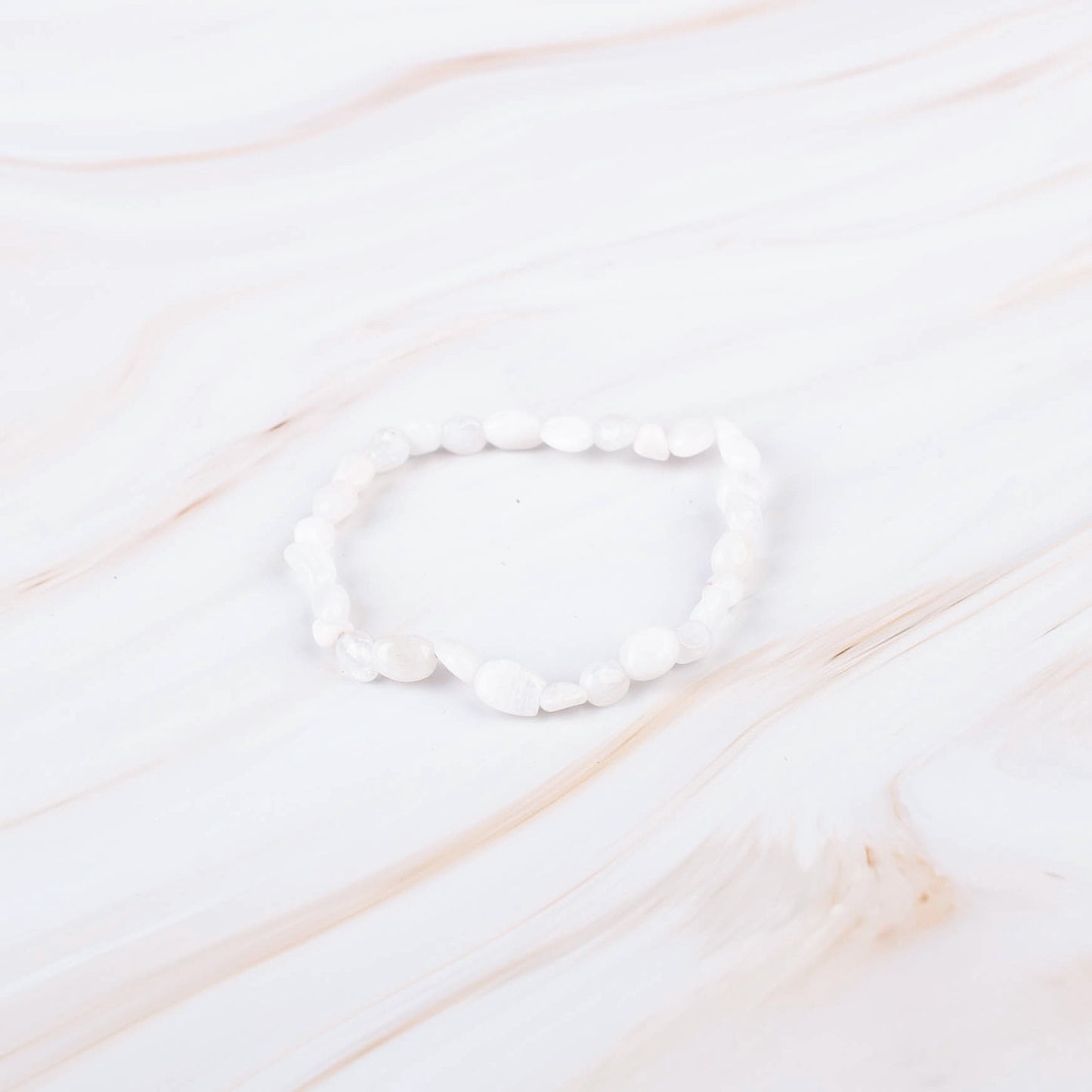 Moonstone Pebble Beaded Bracelet