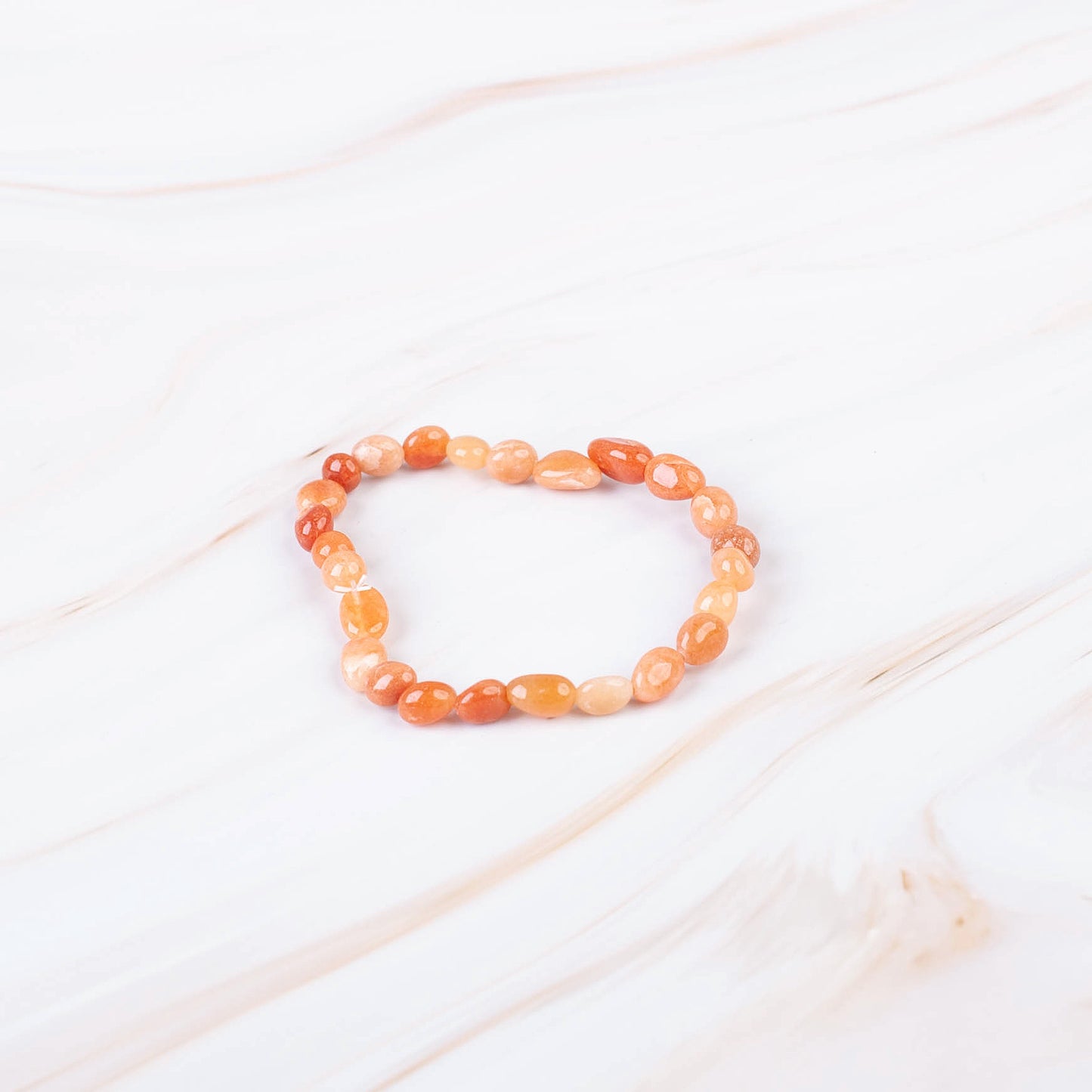Red Aventurine Pebble Beaded Bracelet