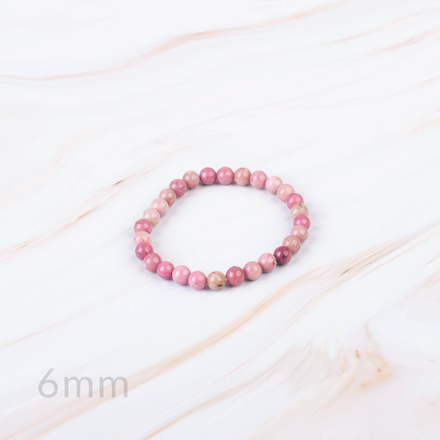 Rhodochrosite Beaded Bracelet