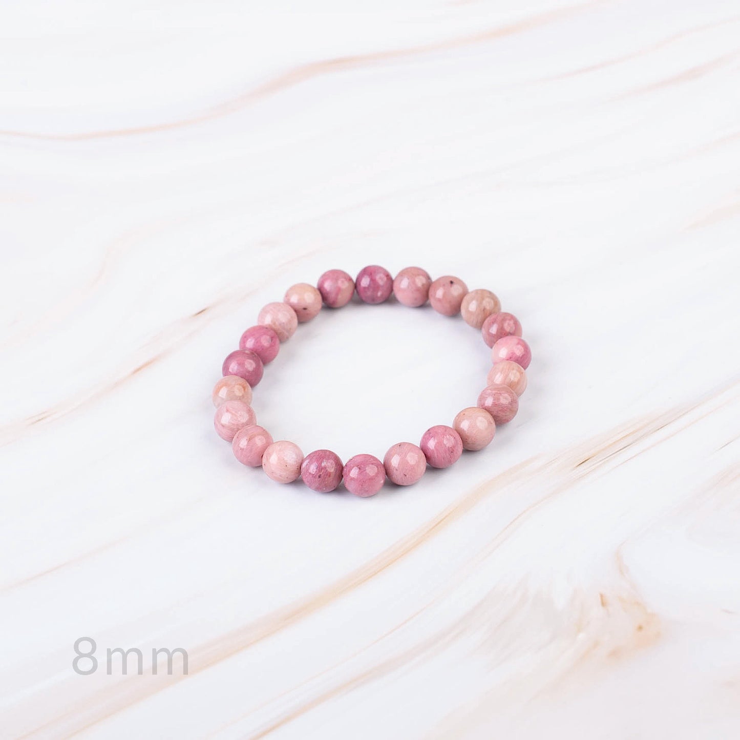 Rhodochrosite Beaded Bracelet