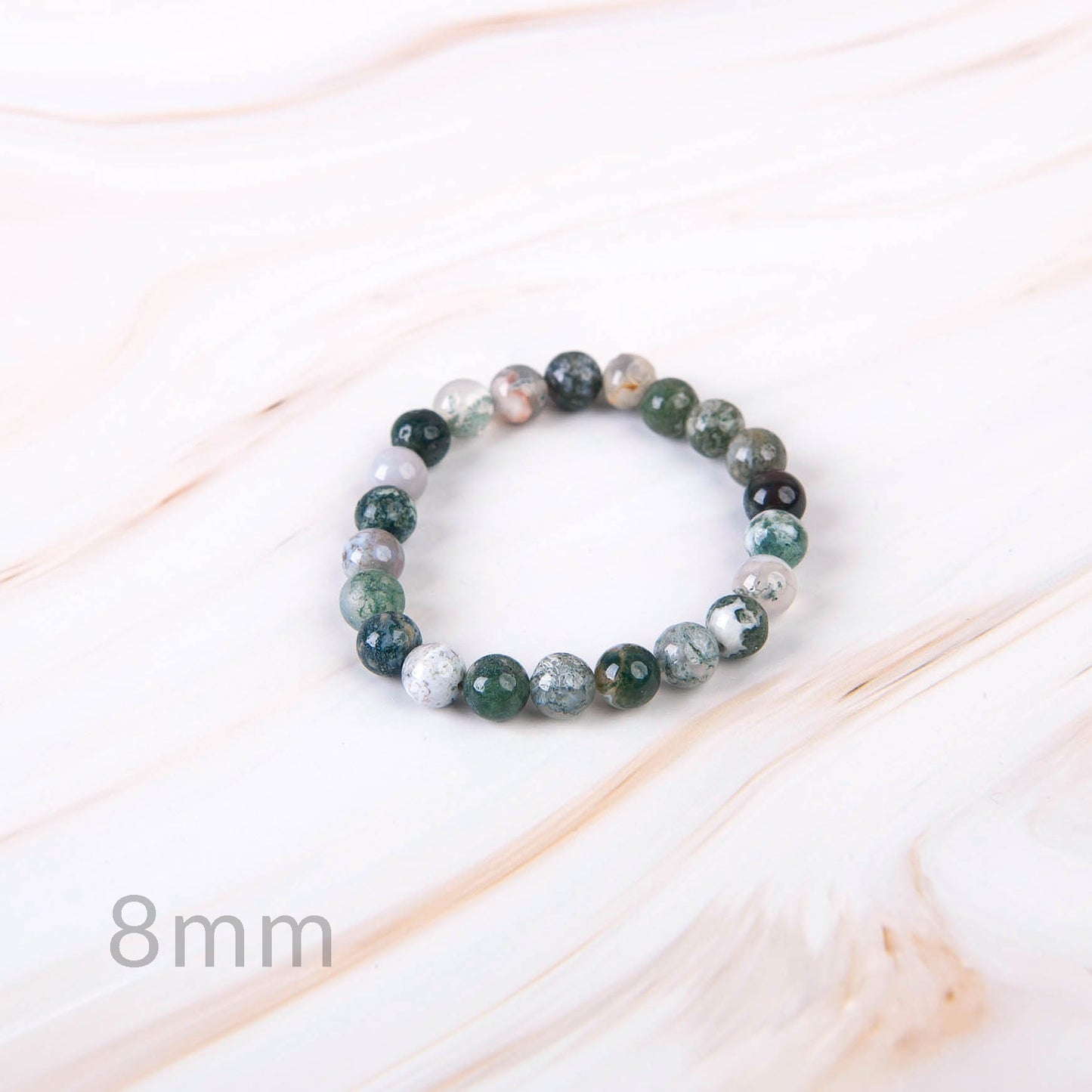 Tree Agate Beaded Bracelet