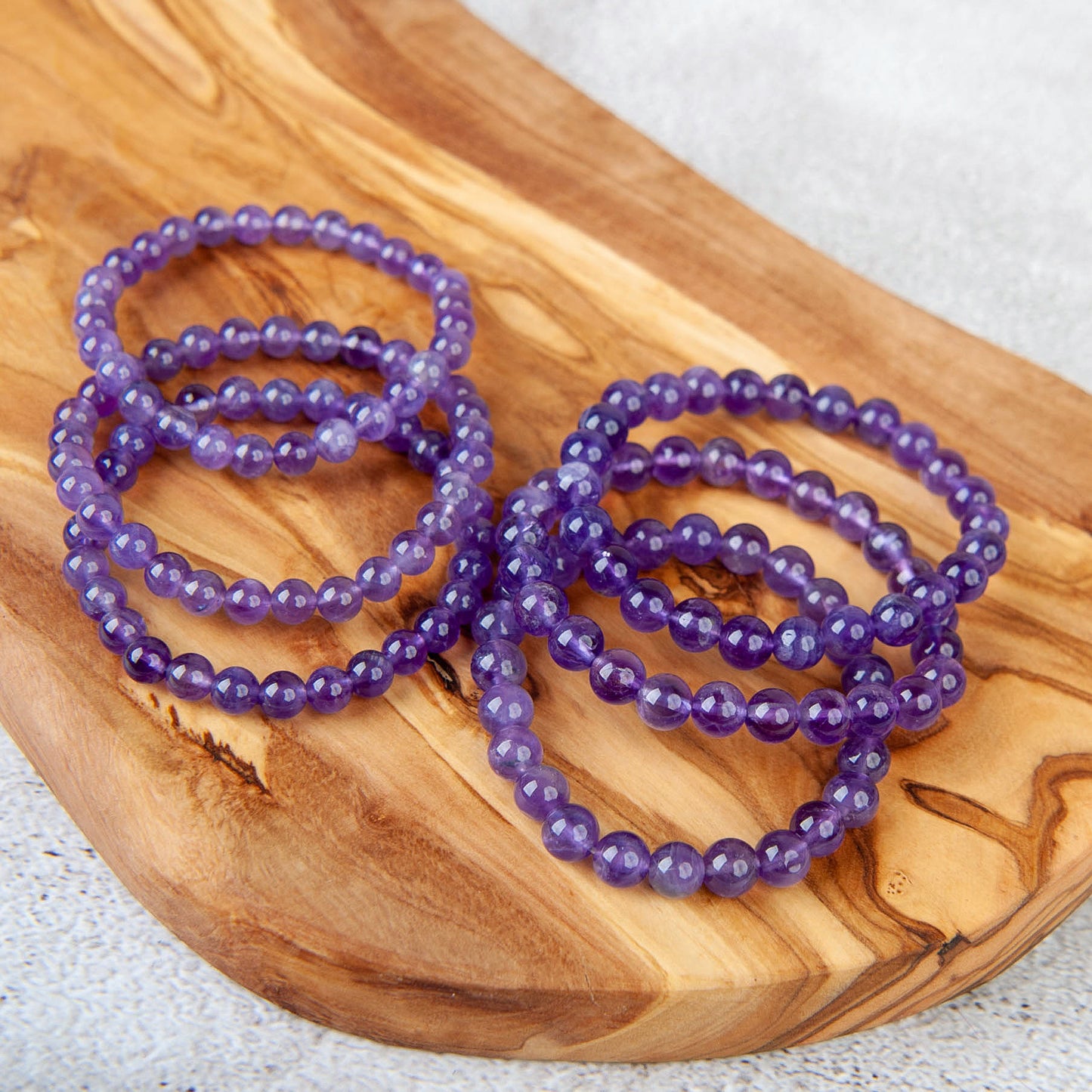 Amethyst Beaded Bracelet