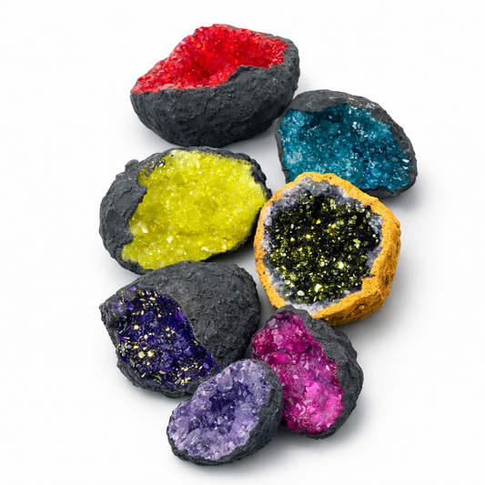 2 Mystery DYED Geodes - Dyed & Pre Cracked