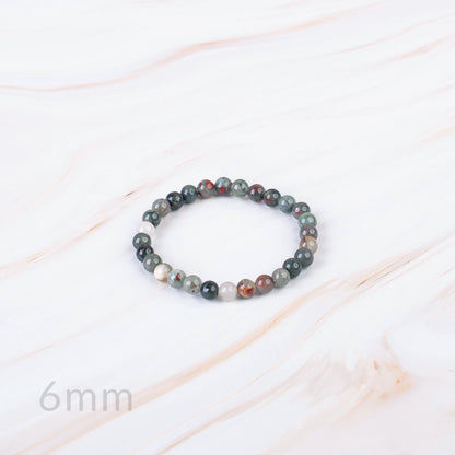 African Bloodstone Beaded Bracelet