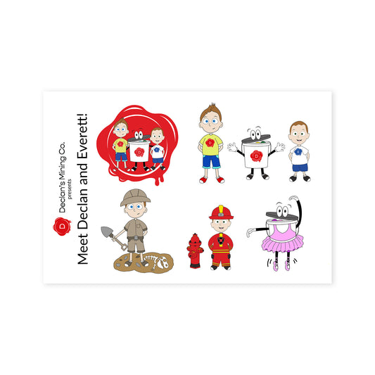 Meet Declan & Everett Sticker Sheet