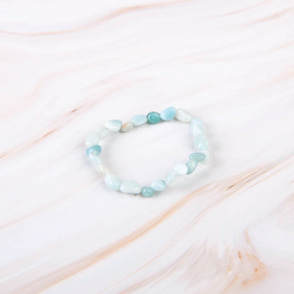 Amazonite Pebble Beaded Bracelet
