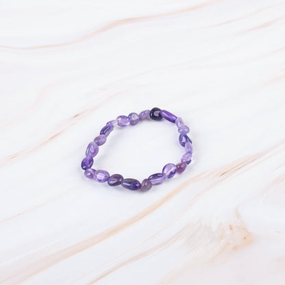 Amethyst Pebble Beaded Bracelet