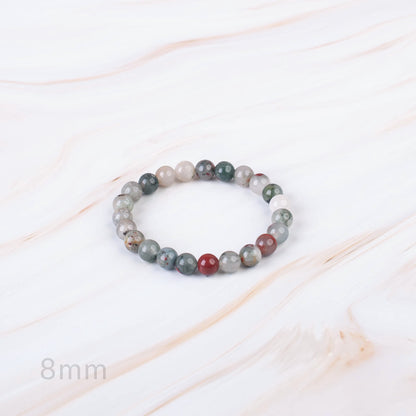 African Bloodstone Beaded Bracelet