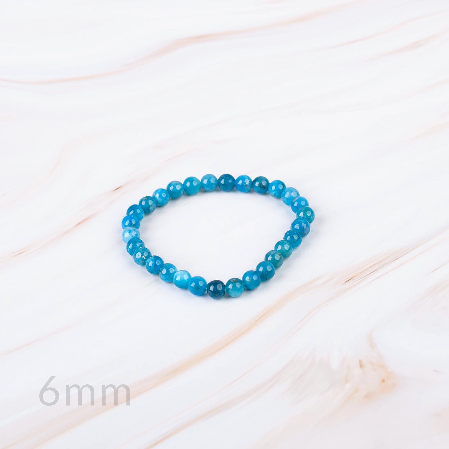 Blue Apatite Beaded Bracelet