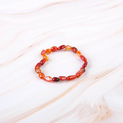 Carnelian Pebble Beaded Bracelet