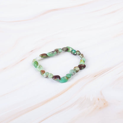 Chrysoprase Pebble Beaded Bracelet