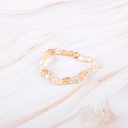 Citrine Pebble Beaded Bracelet