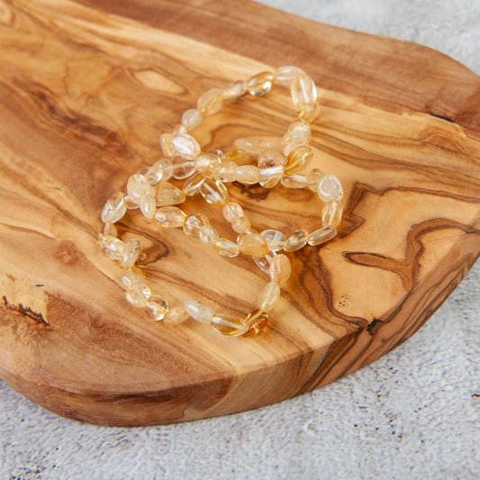 Citrine Pebble Beaded Bracelet