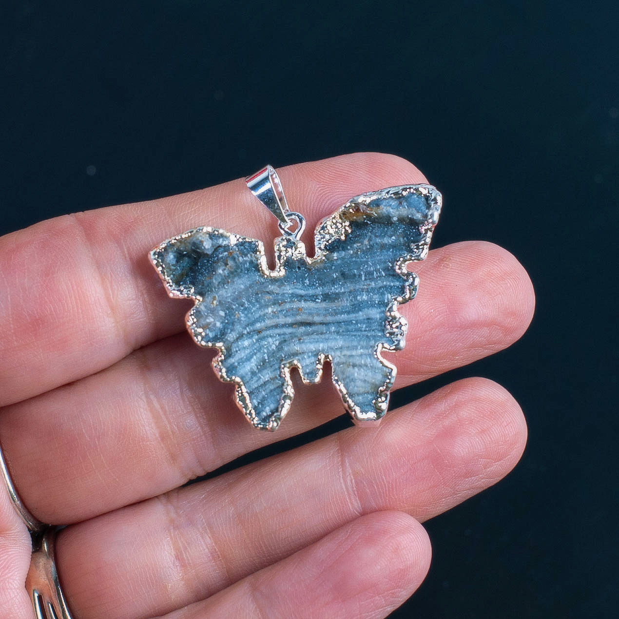 Agate Druzy Pendant