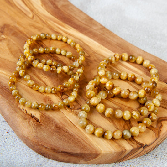 Golden Tigers Eye Beaded Bracelet