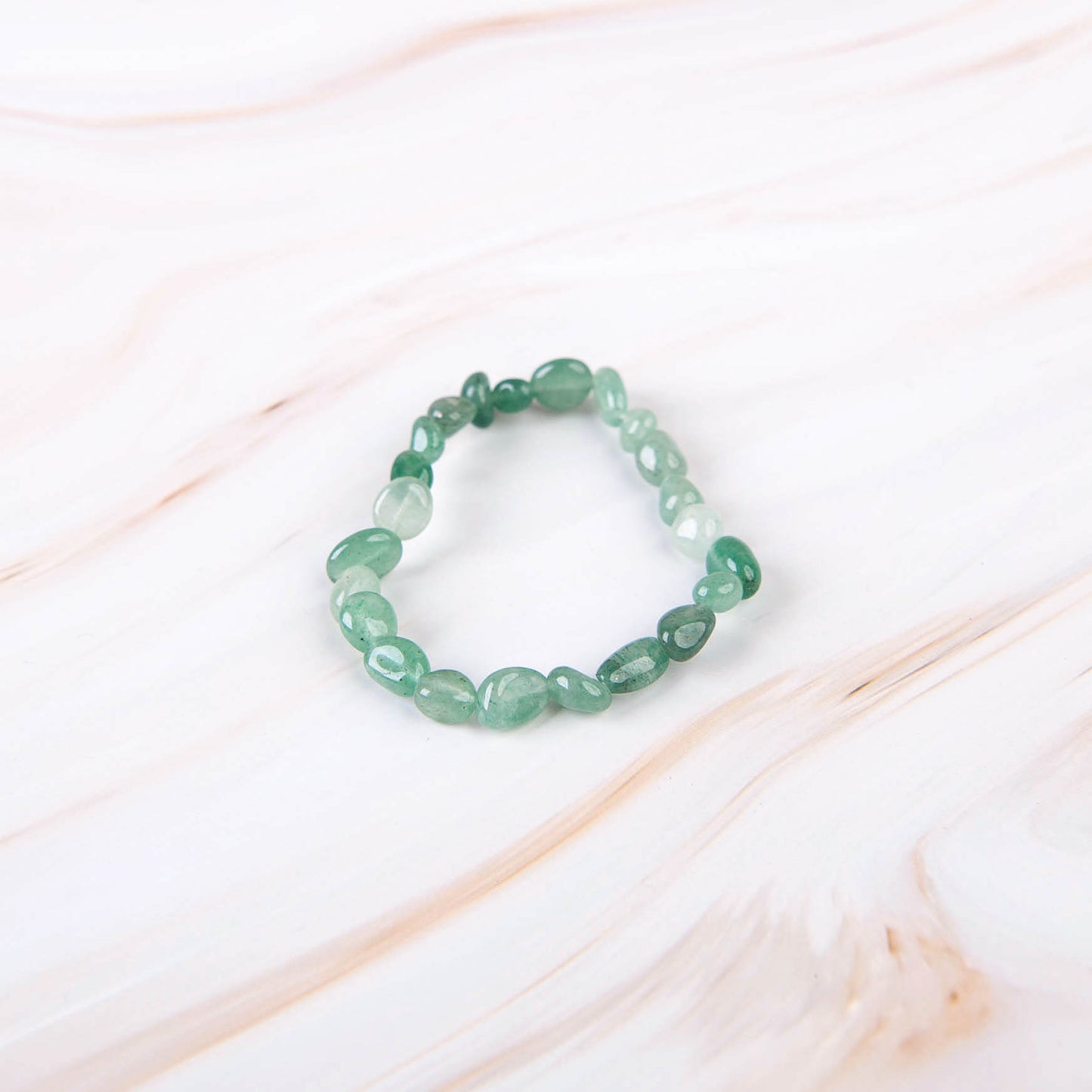 Green Aventurine Pebble Beaded Bracelet