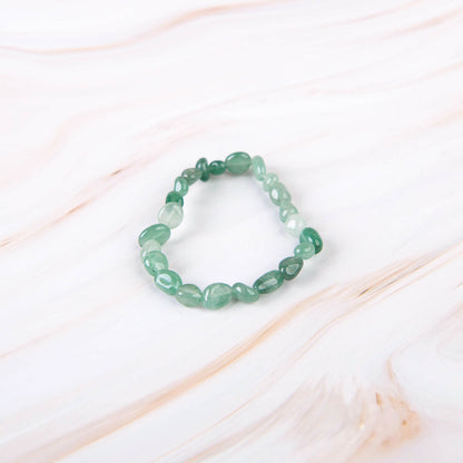Green Aventurine Pebble Beaded Bracelet