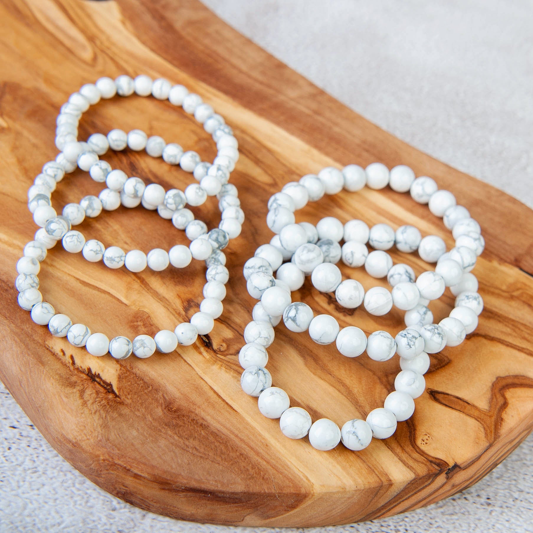 Howlite Beaded Bracelet – Declan's Mining Co.