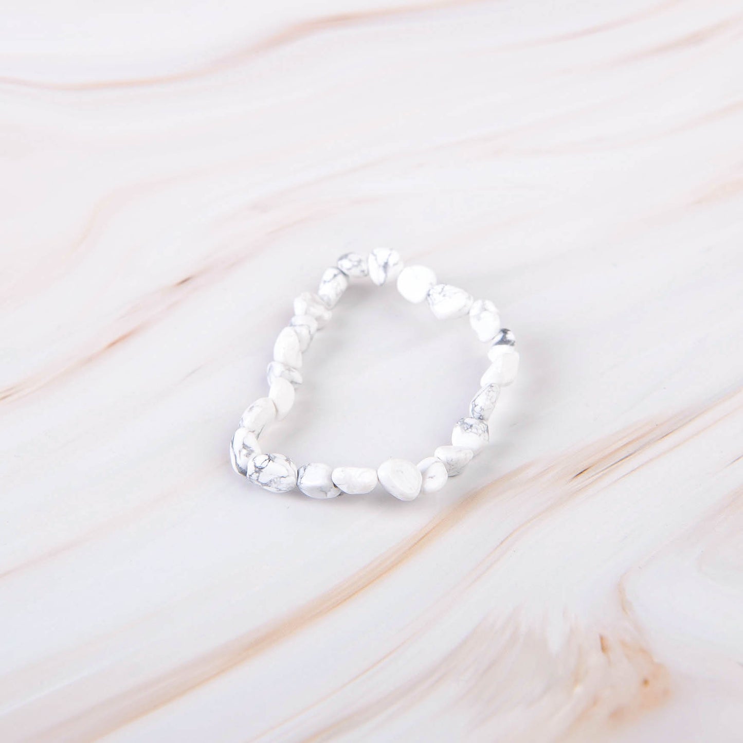 Howlite Pebble Beaded Bracelet