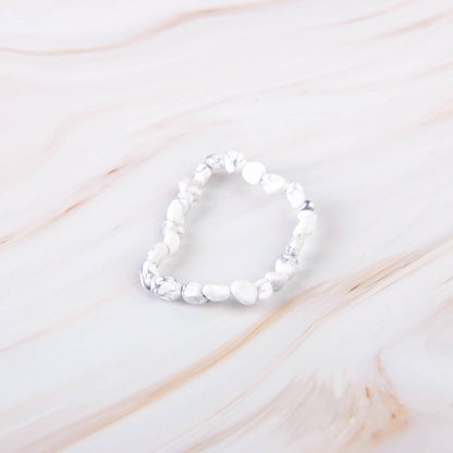 Howlite Pebble Beaded Bracelet
