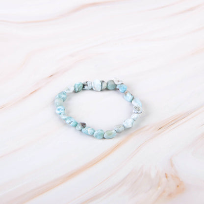 Larimar Pebble Beaded Bracelet