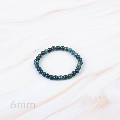 Moss Agate Beaded Bracelet