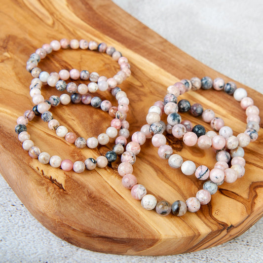 Pink Opal Beaded Bracelet