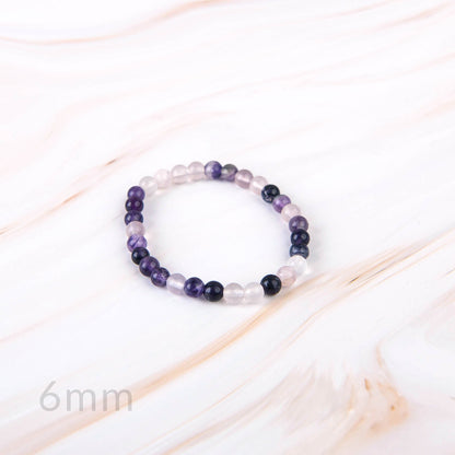 Purple Fluorite Beaded Bracelet