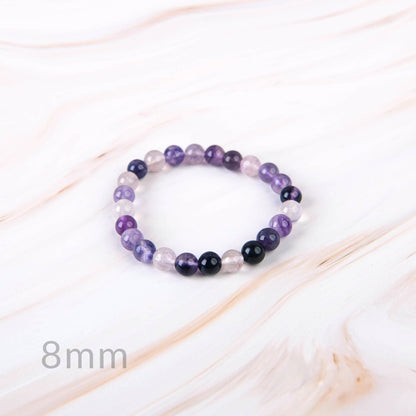 Purple Fluorite Beaded Bracelet