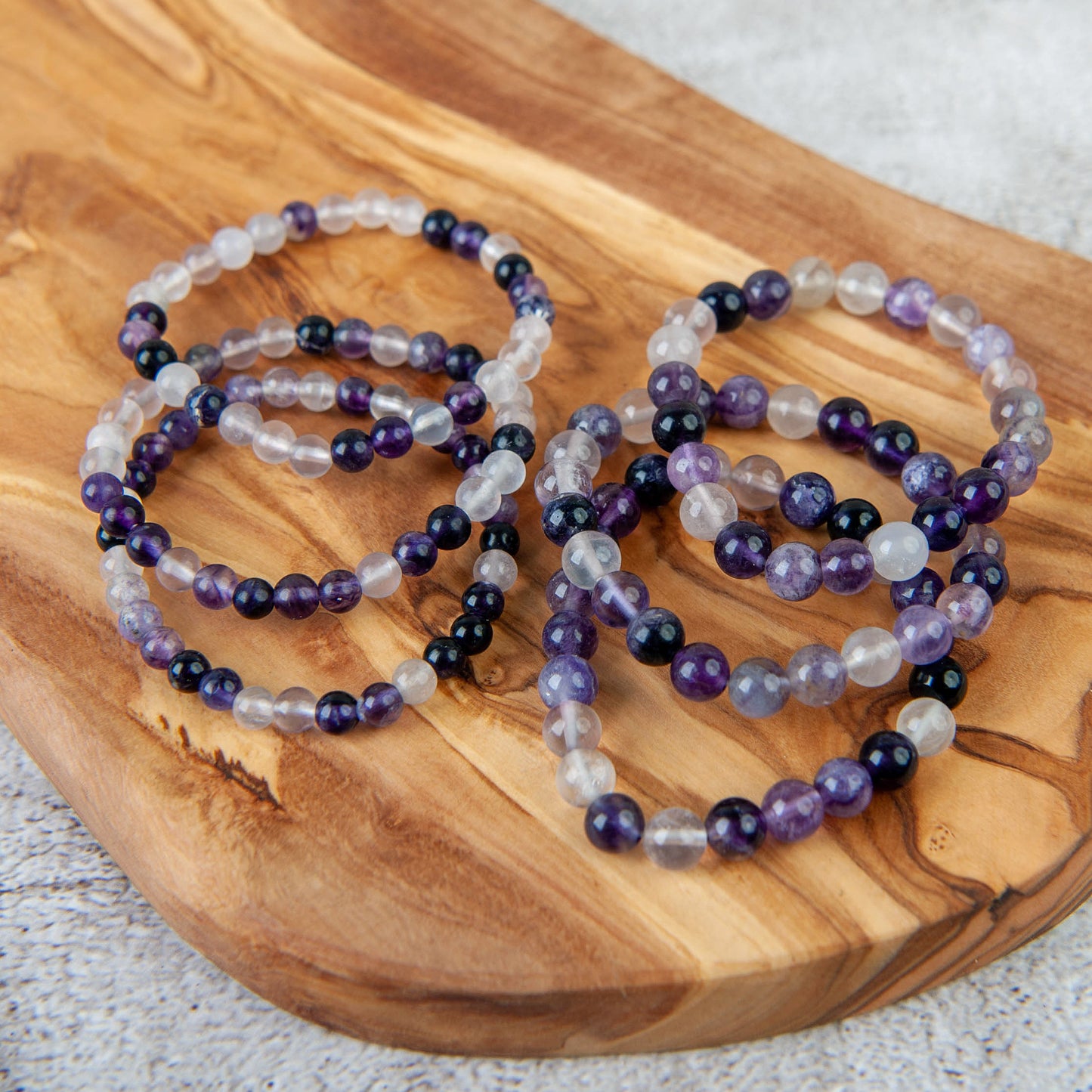 Purple Fluorite Beaded Bracelet