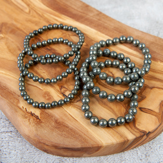 Pyrite Beaded Bracelet