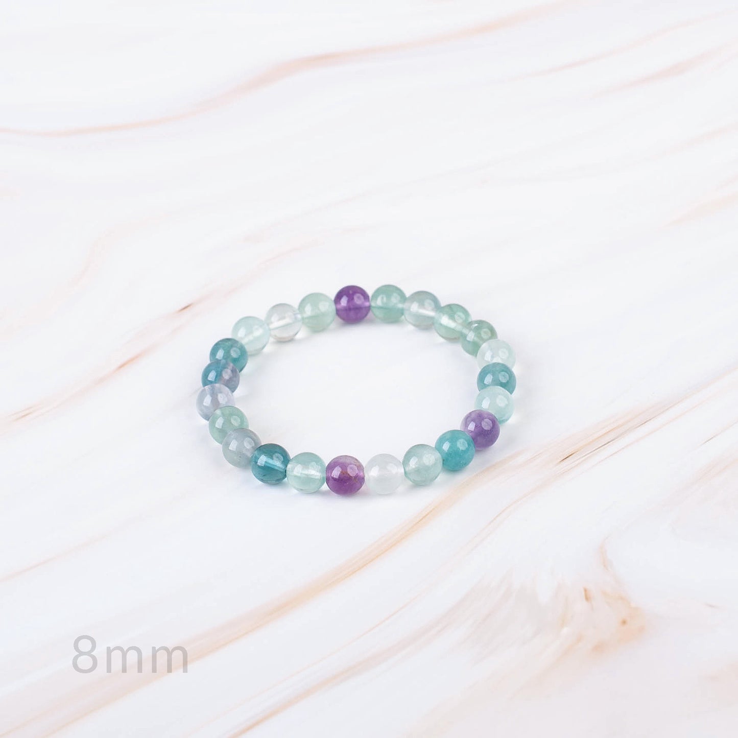 Rainbow Fluorite Beaded Bracelet