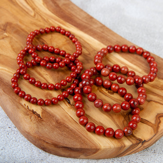 Red Jasper Beaded Bracelet