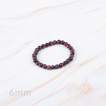 Red Tigers Eye Beaded Bracelet