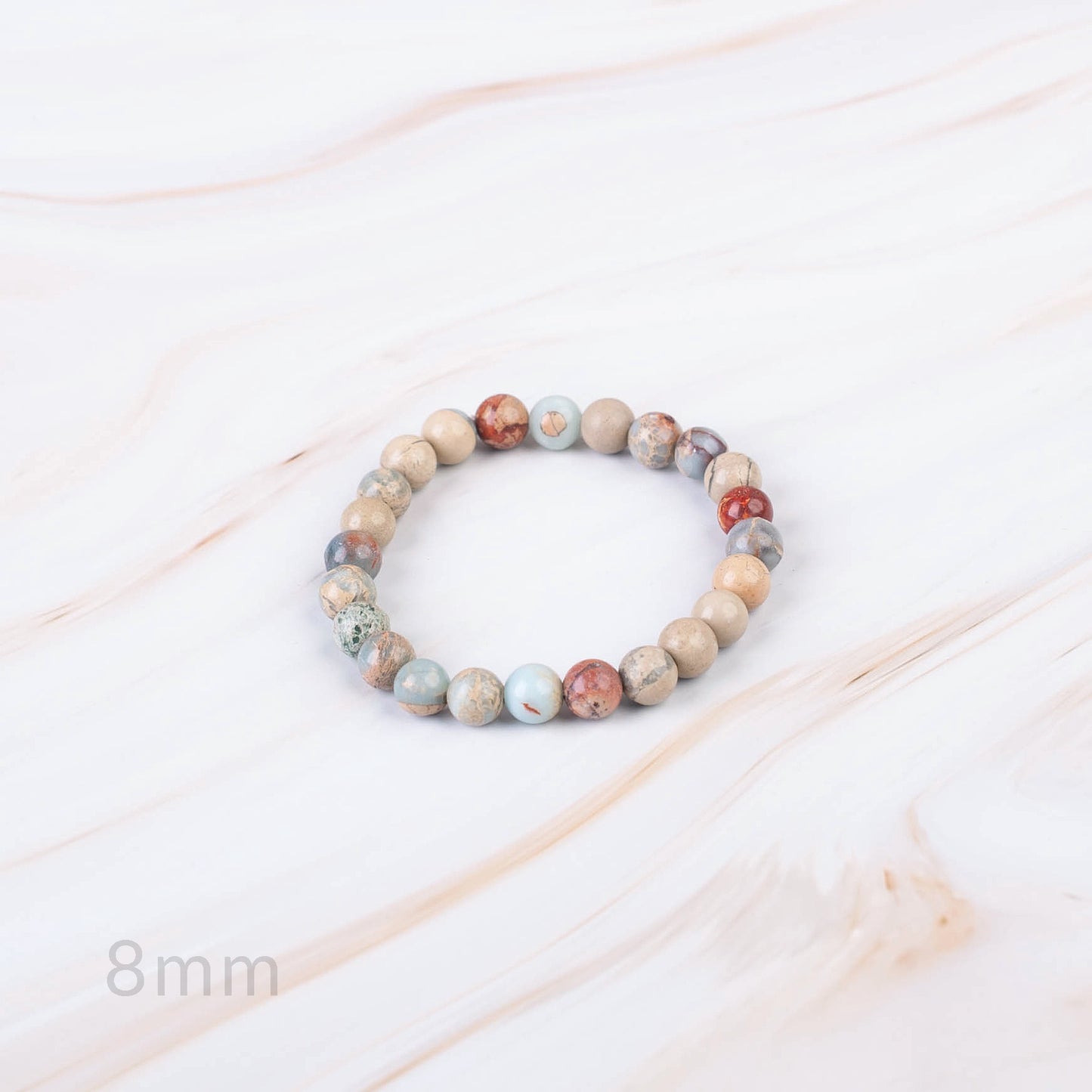 Snakeskin Jasper Beaded Bracelet