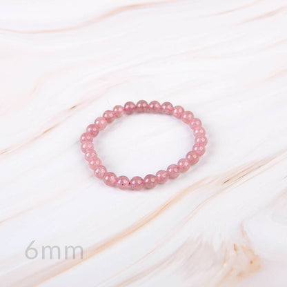 Strawberry Quartz Beaded Bracelet