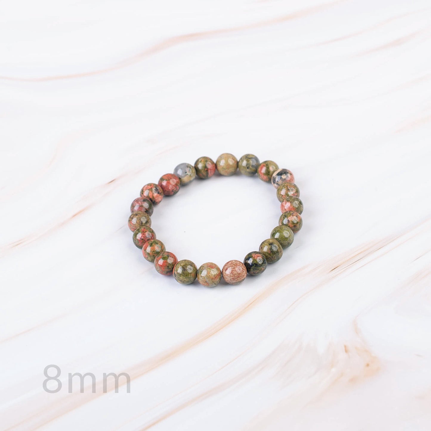 Unakite Beaded Bracelet