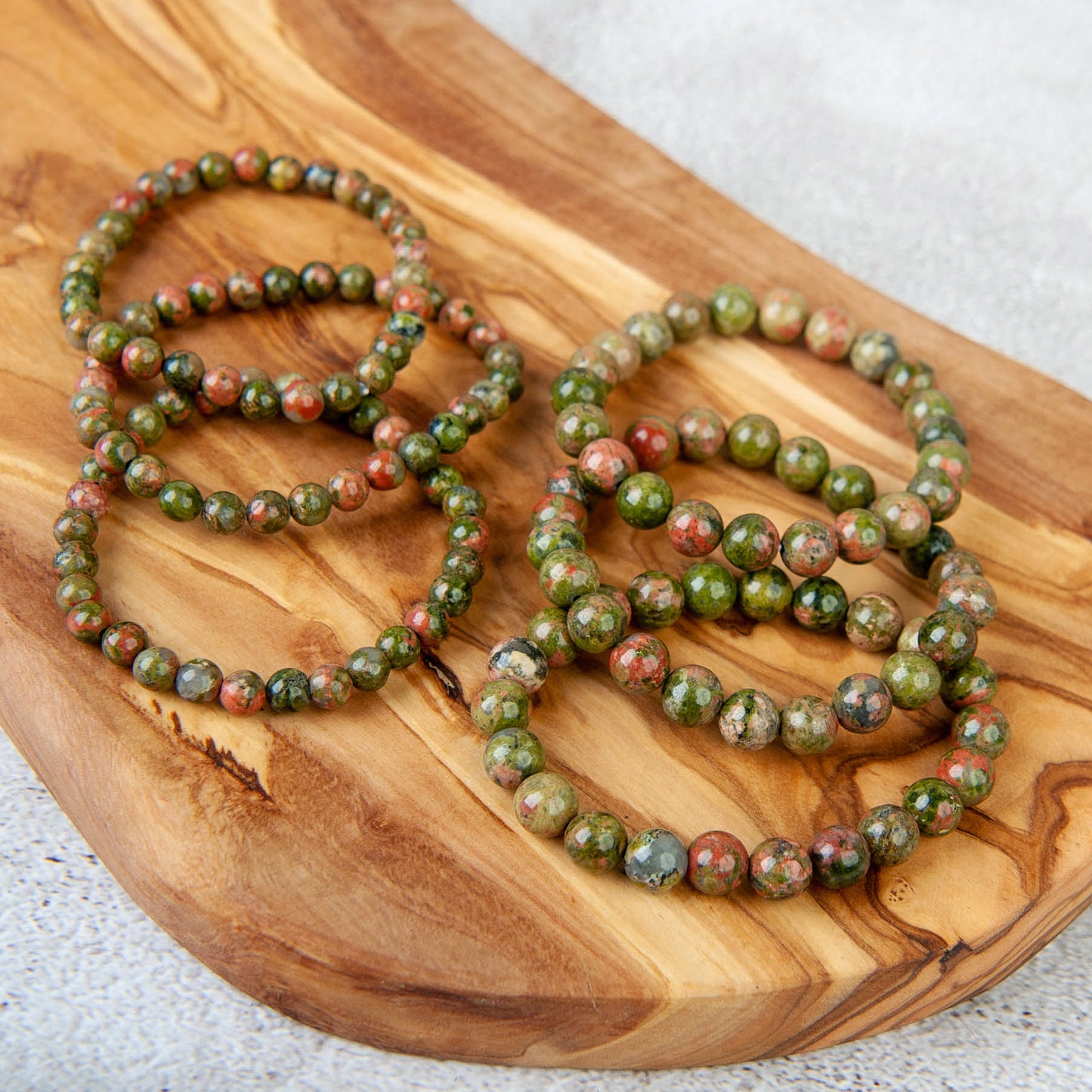 Unakite Beaded Bracelet