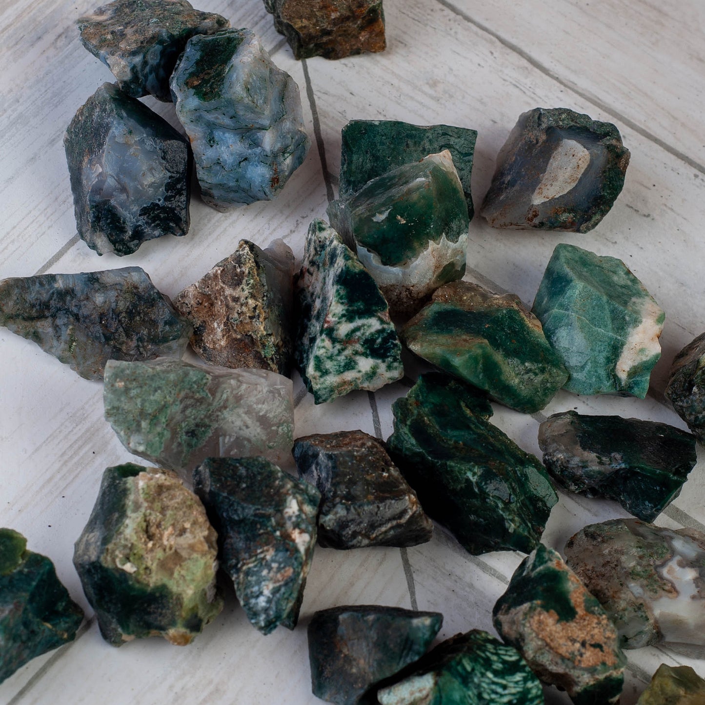 Moss Agate Raw Crystal