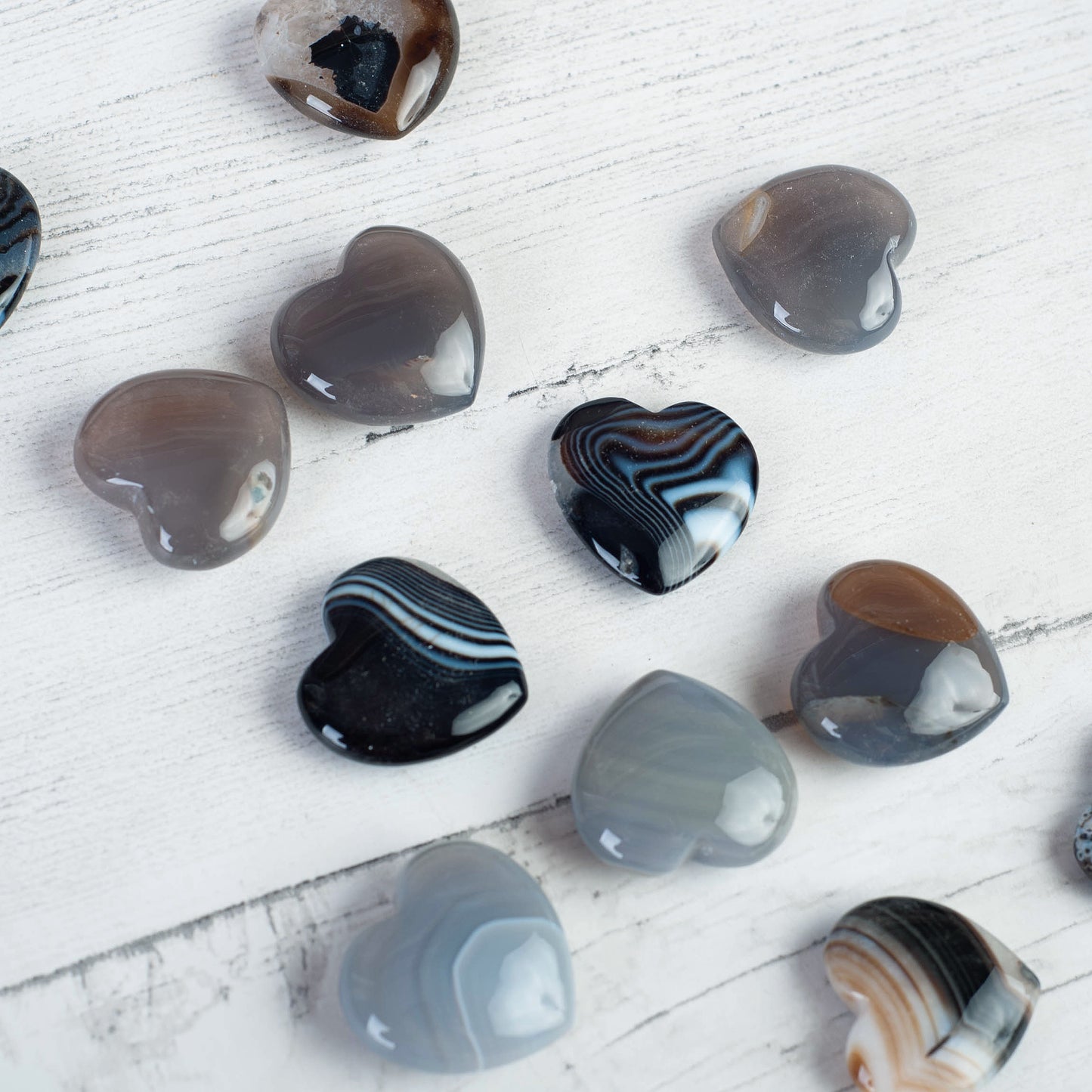 BANDED AGATE HEART